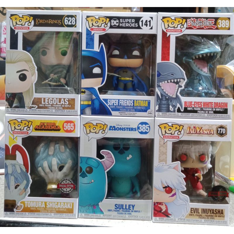 Funko Pop 正版628 勒苟拉斯141 蝙蝠俠3 青眼白龍565 死柄木385 毛怪770犬夜叉 蝦皮購物