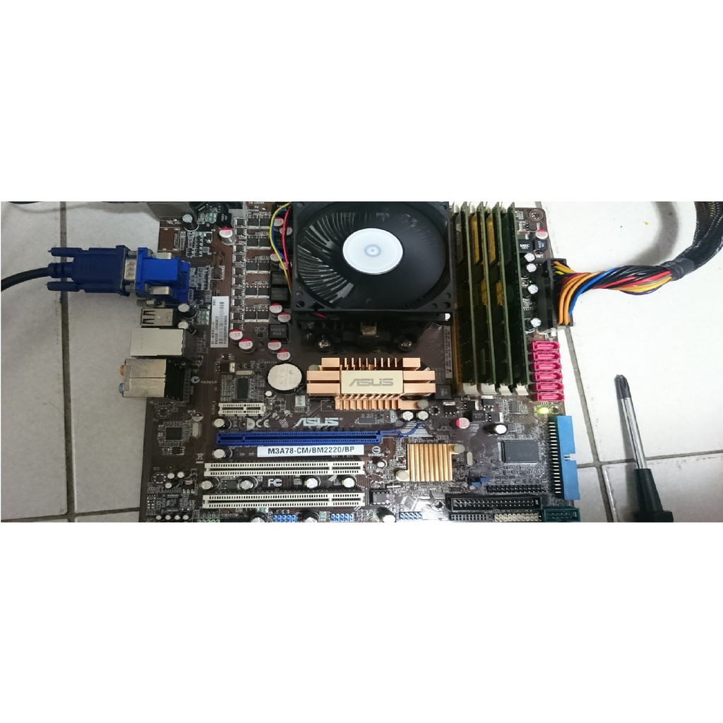 ASUS 華碩 M3A78-CM/BM2220/BP主機板 +AMD Athlon II X2 250 一起賣