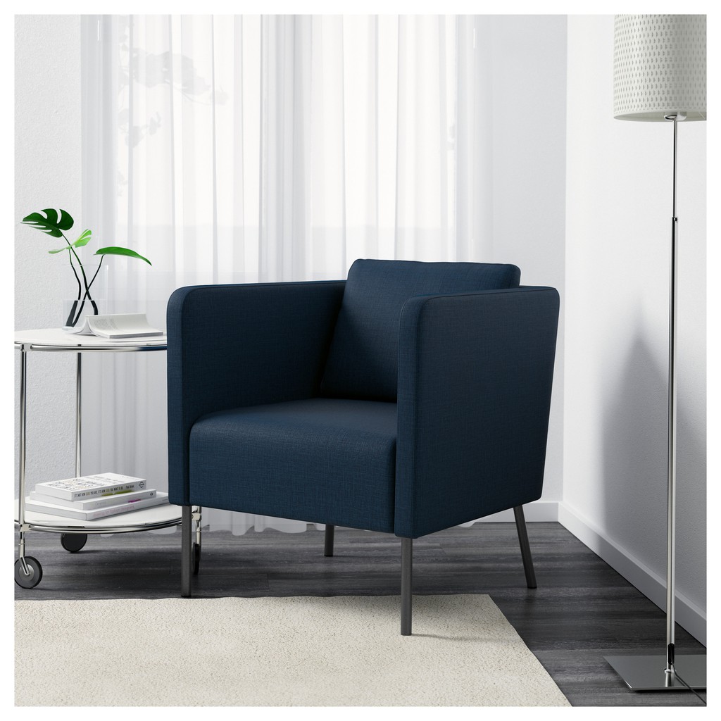北歐工業LOFT風格經典IKEA宜家EKERÖ單人沙發/扶手椅/skiftebo深藍色/二手/原$4990特$3300