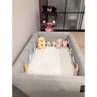 Dollbao【gunite】落地式沙發嬰兒陪睡床0-6歲_全套組含夢幻屋頂(北歐灰)（已售出）