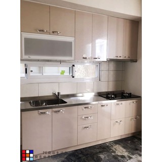 系統廚具 廚房設計 客製化 廚櫃 工廠直營 一字型 流理臺 242公分 美耐門板 搭喜特麗牌瓦斯爐 烘碗機