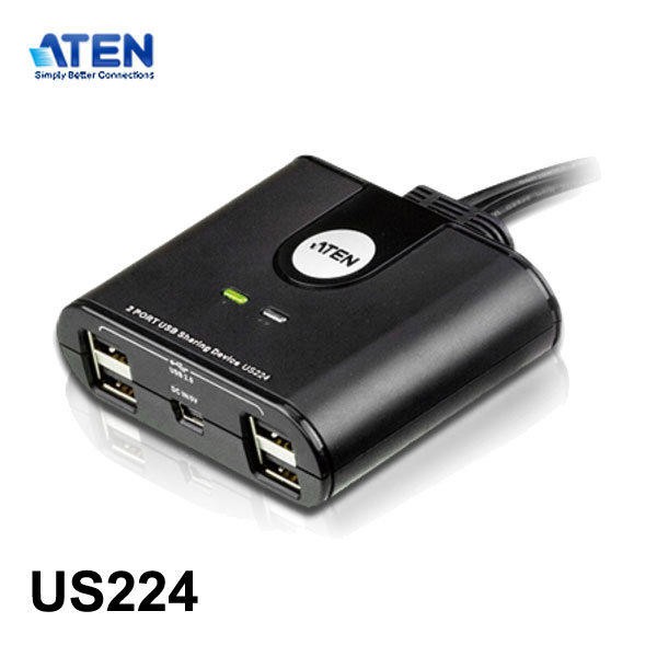 【3CTOWN】含稅附發票 ATEN宏正 US224 USB 2.0 2埠USB切換器 USB週邊分享裝置