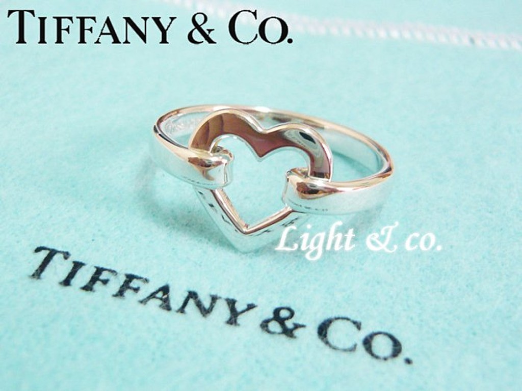 【Light &amp; co.】專櫃真品已送洗 TIFFANY &amp; CO 純銀 愛心 心型 戒指 Open Heart 心型 摟空