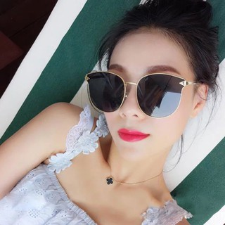 現貨-韓版ulzzang時尚百搭太陽眼鏡潮酷大框墨鏡個性箭頭裝飾圓形太陽鏡明星款金屬框太陽眼鏡女167