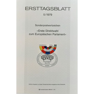 前東德原圖卡郵票"歐洲議會首次直選紀念"1979-02-14波昂出品