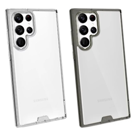 (挑戰3C) hoda Samsung Galaxy S22 Ultra 晶石玻璃軍規防摔保護殼  可使用原廠5A線