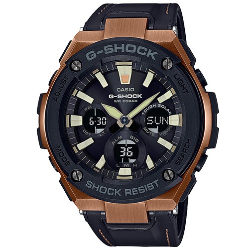 【CASIO】G-SHOCK 創新突破分層防護強悍休閒錶(GST-S120L-1A)正版宏崑公司貨