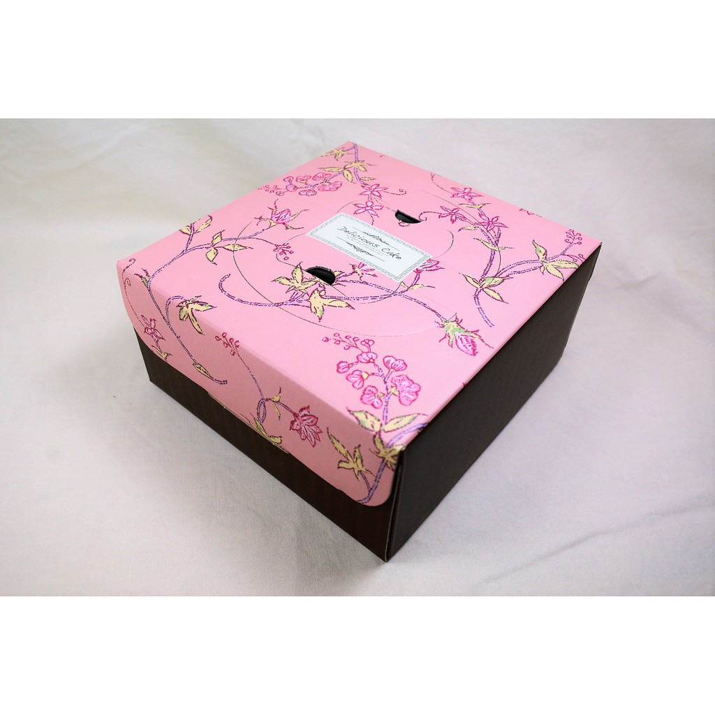 香草花園 6吋手提派盒( 內附6吋金盤)1組25元 蛋糕盒/塔盒/派盒