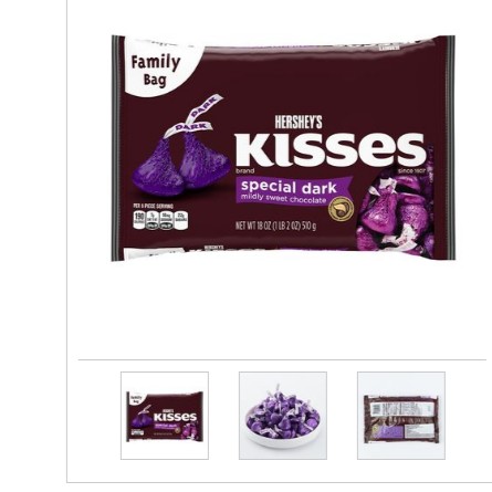 HERSHEY'S KISSES 黑巧克力 510公克 (單位購買量-3入) (數量有限售完為止)