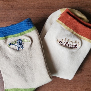 不擅打排 / VOLLEYBALL - 刺繡印花襪