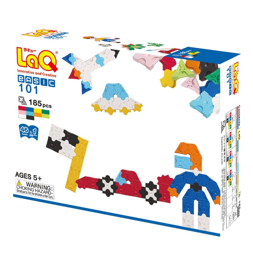 Laq 基礎101 185pcs 日本製造立體3d拼接積木 益智玩具 台灣獨家代理 蝦皮購物
