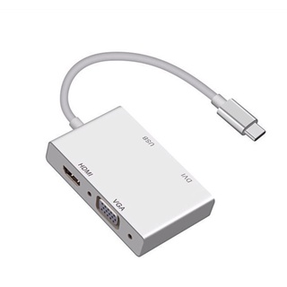 快速出貨USB 3.1 Type-C轉HDMI VGA DVI HUB TYPE-C轉HDMI(顏色隨機) J-1464
