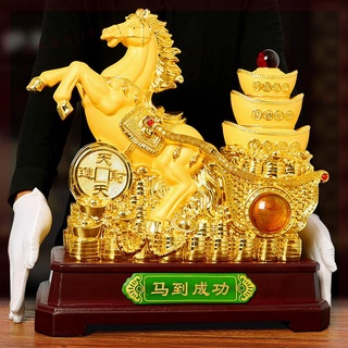 🍁美琳🍁金馬上發財擺件招財風水現代中式家居客廳裝飾辦公室桌面擺設c0983758306