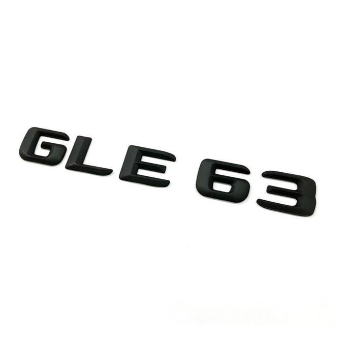 【JR 佳睿精品】BENZ 賓士 尖型 GLE63 消光黑 霧面黑  後箱 字體 字貼 標誌 高度23mm