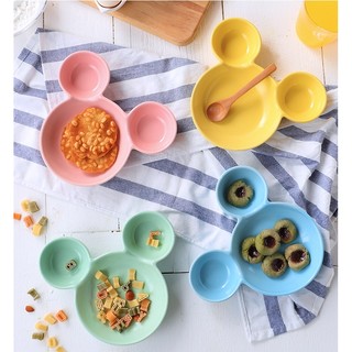 Zakka 雜貨 米奇陶瓷分隔盤 / 沙拉碗/水果點心盤/ 焗飯碗//兒童碗