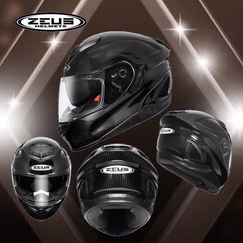 【歐耶】ZEUS ZS-1600 素色 透明碳纖 輕量化 全罩式安全帽