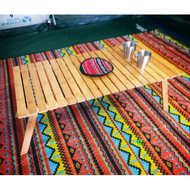 [CampGo]竹製野餐折疊桌 戶外/露營/家居 竹桌 折疊桌  竹板桌 (贈收納袋)