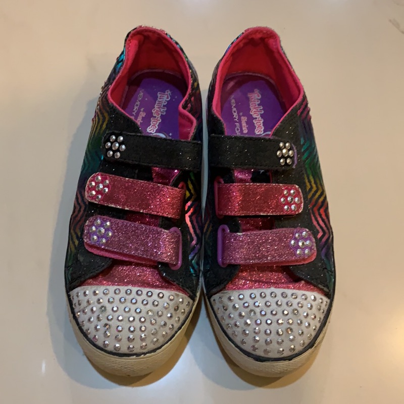 Skechers Twinkle Toes 亮鑽發光鞋 二手女童鞋