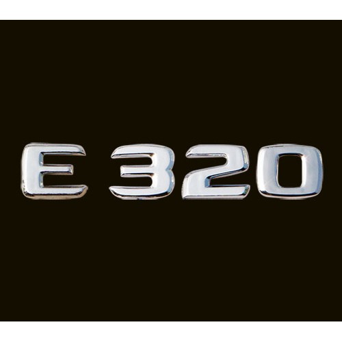 圓夢工廠 Benz 賓士 W210 E320 E430 E500 E600 鍍鉻銀 後車箱尾門字貼 同原廠字型 任一款