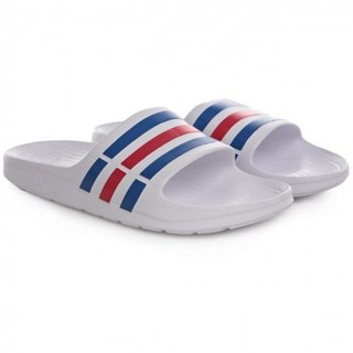 【鞋印良品】adidas 愛迪達 DURAMO SLIDE 白藍紅 U43664 輕量 防水 運動拖鞋男女鞋 4~12號