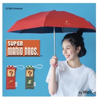 ˙ＴＯＭＡＴＯ生活雜鋪˙日本進口雜貨人氣Wpc. X 超級瑪莉兄弟聯名款蘑菇手把經典抗UV遮光迷你折傘 附傘套(預購)