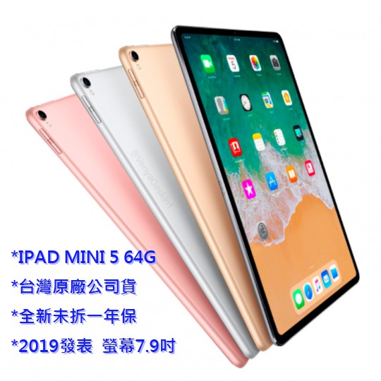 金色 灰色 Apple iPad mini 5 WiFi (2019) 64GB 台灣公司貨 一年保固