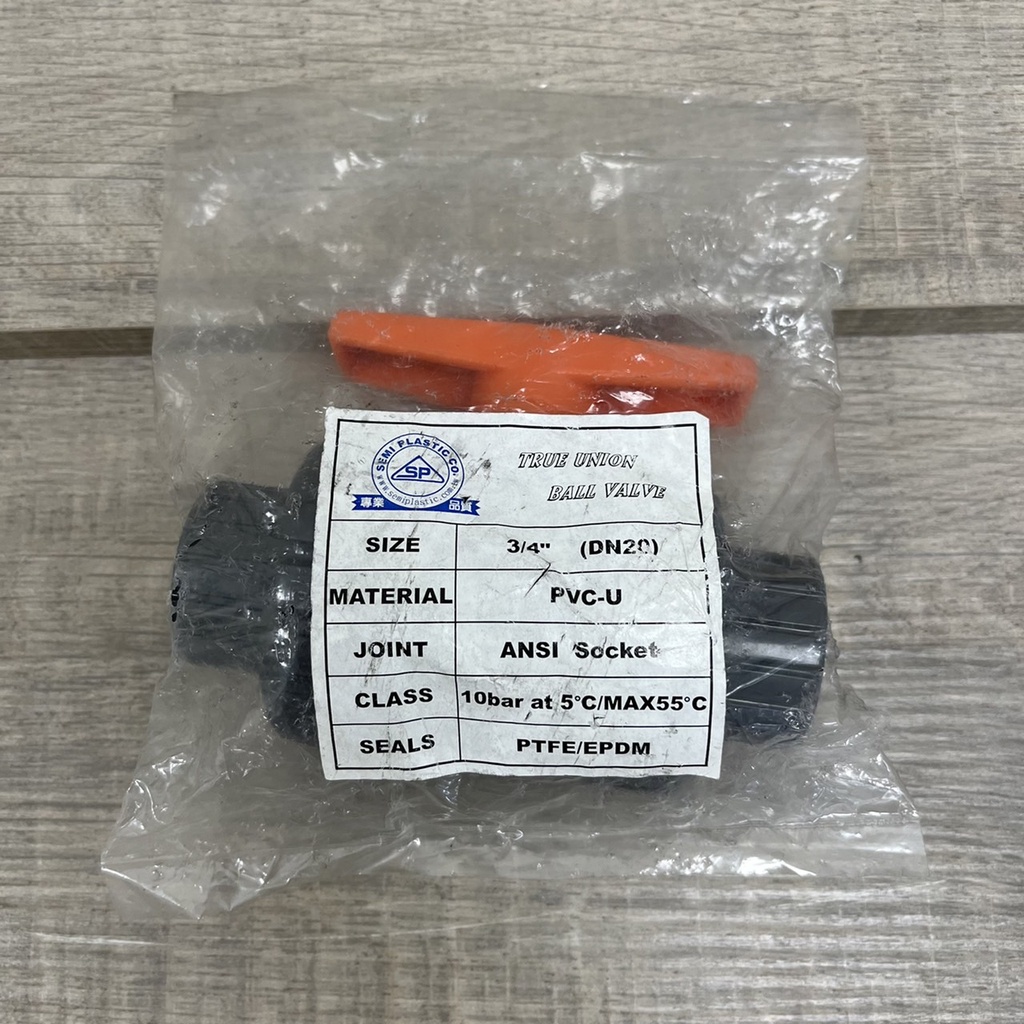 TRUE UNION BALL VALVE 雙由任球閥 雙由令球閥 3/4"  UPVC ANSI Socket 美規