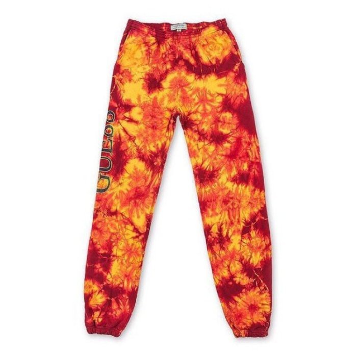 激少量聯名款🔥Guess x 88 Rising Sweatpants🔥紅黃渲染高質感棉褲 美國製 現貨🔛M