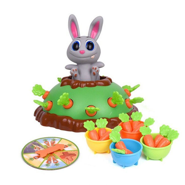 益智遊戲 拔蘿蔔玩具 兔子陷阱 桌遊 早教玩具 親子遊戲 兔子蘿蔔【G66004501】