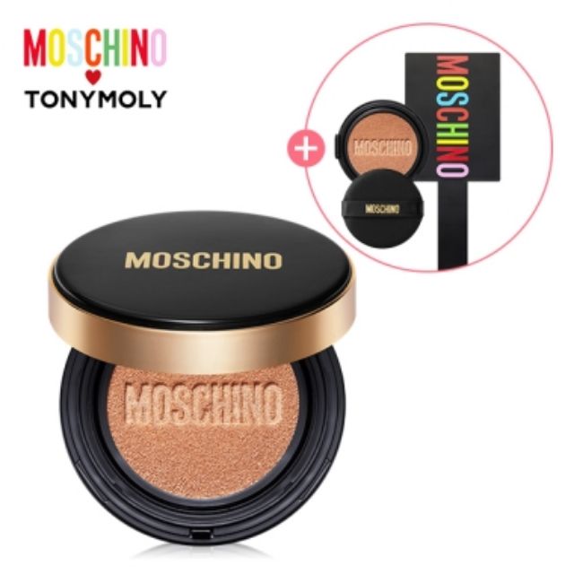 (現貨最後！)韓國代購▪新品 Tony Moly x MOSCHINO 氣墊粉餅(黑款)