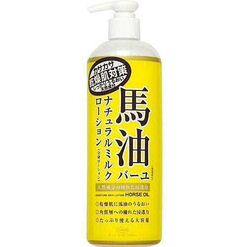 日本Loshi 馬油保濕潤膚身體乳液485ml