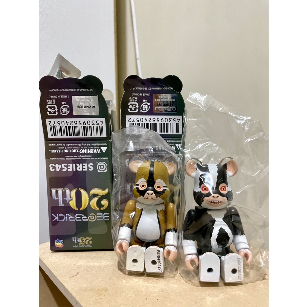 現貨 BE@RBRICK 43代 庫柏力克熊 100% 小魔怪 黑色棕色小精靈 一組