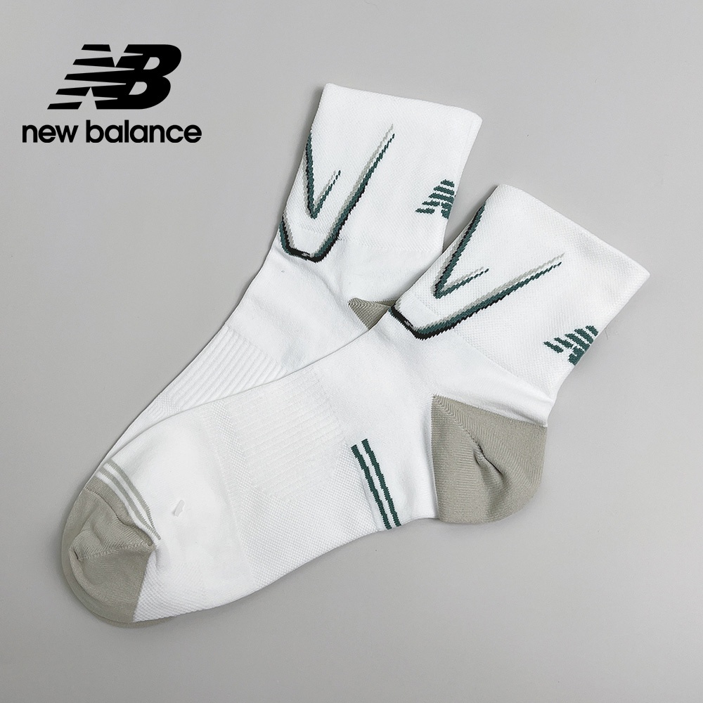【New Balance】 NB 吸濕排汗短襪_中性_白色_LAS24133WT