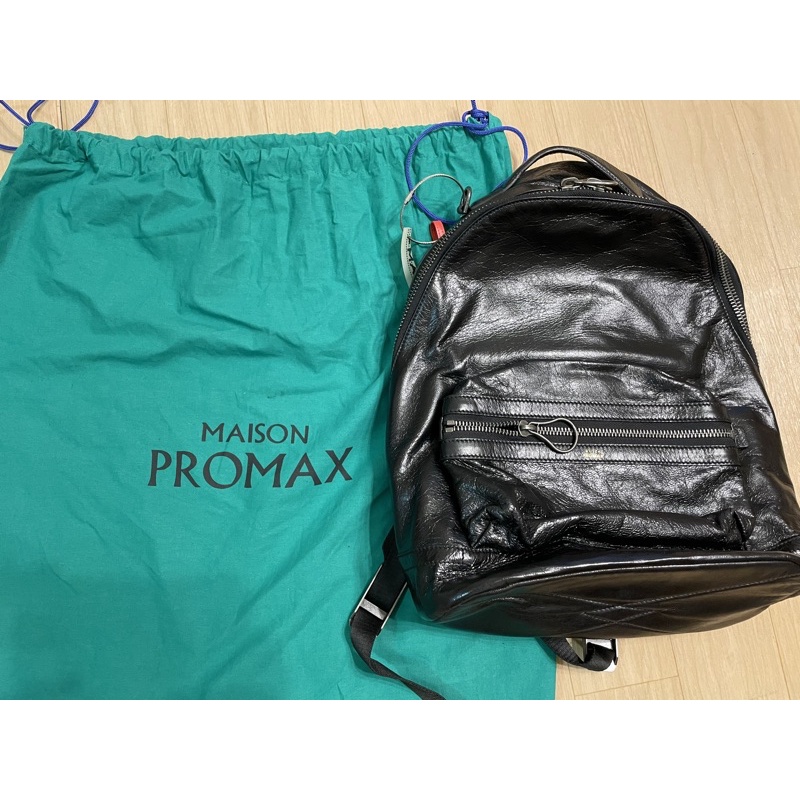 MAISON PROMAX 皮革後背包（二手全新）