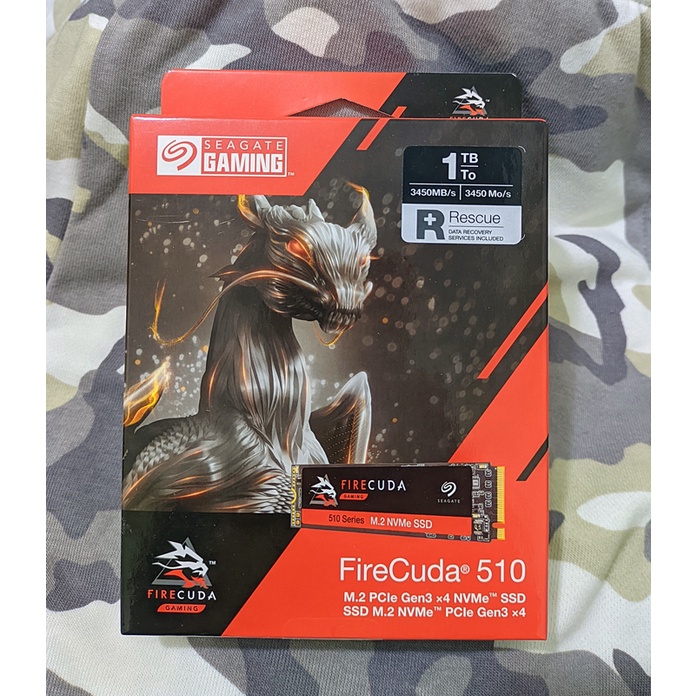 [超耐久 企業級顆粒 eTLC TBW1300 3年資料救援] Seagate FireCuda 510 1TB 火梭魚