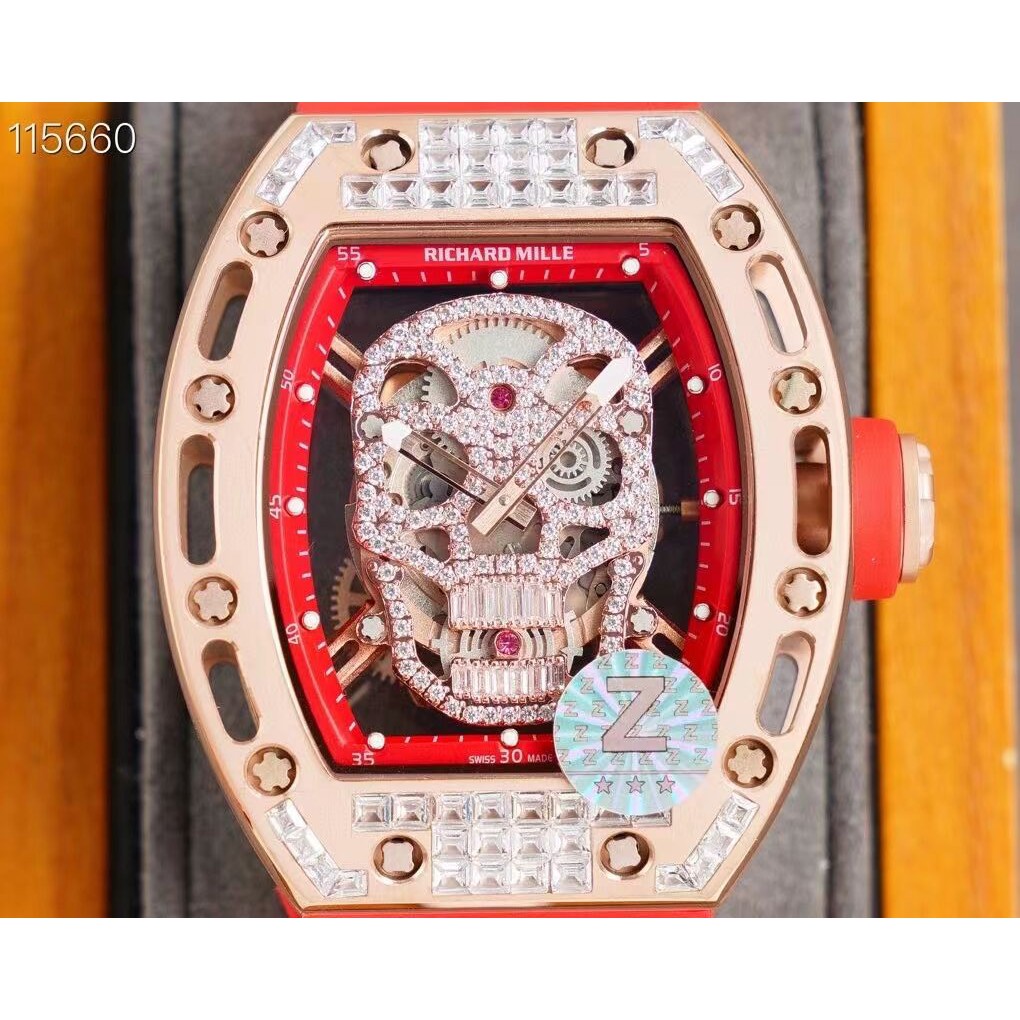 理查德米勒 Richard Mille 最新升級特別版rm052 鬼頭經典傳奇永不落後鏤空骷髏頭腕表 蝦皮購物