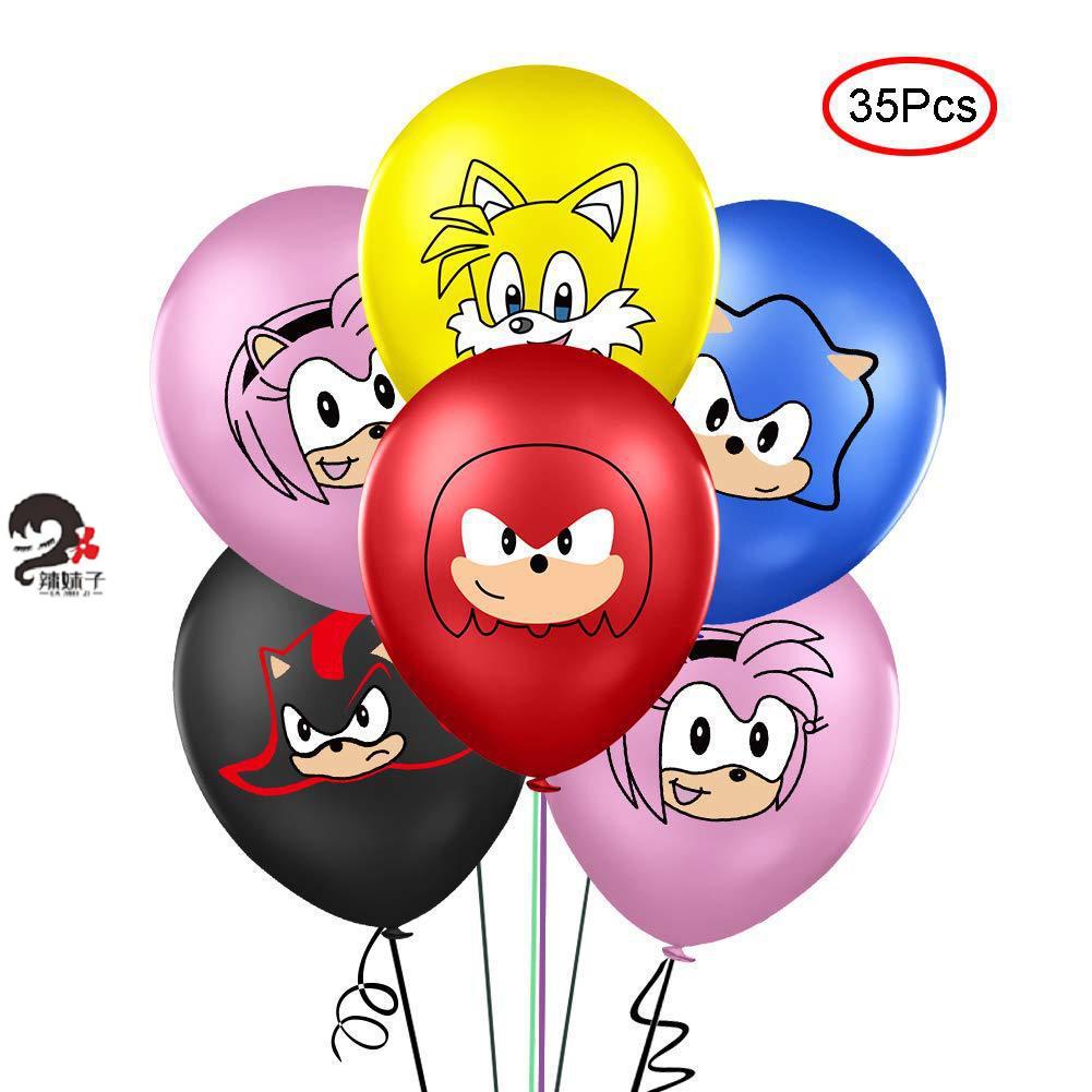 🎈Party store🎈🎈12寸單印刺猬索尼克氣球套裝Sonic寶寶生日派對裝飾乳膠氣球