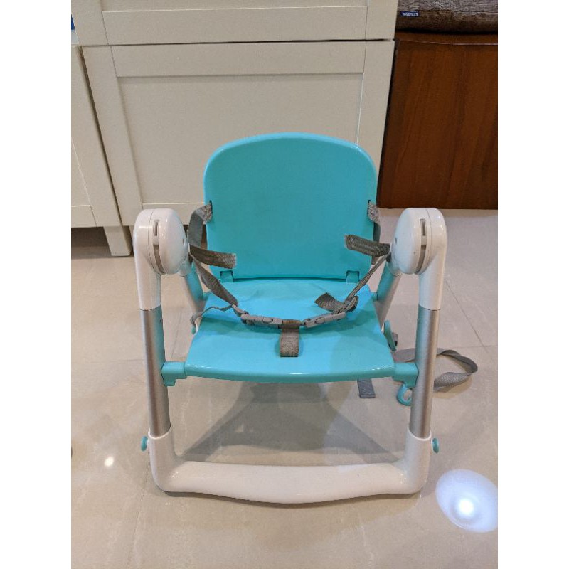 二手 Apramo Flippa 餐椅 藍色（含椅墊/提袋）