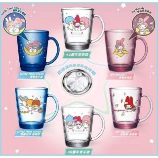 7-11美樂蒂&雙子星 浮雕玻璃杯 限定造型浮雕玻璃儲存罐