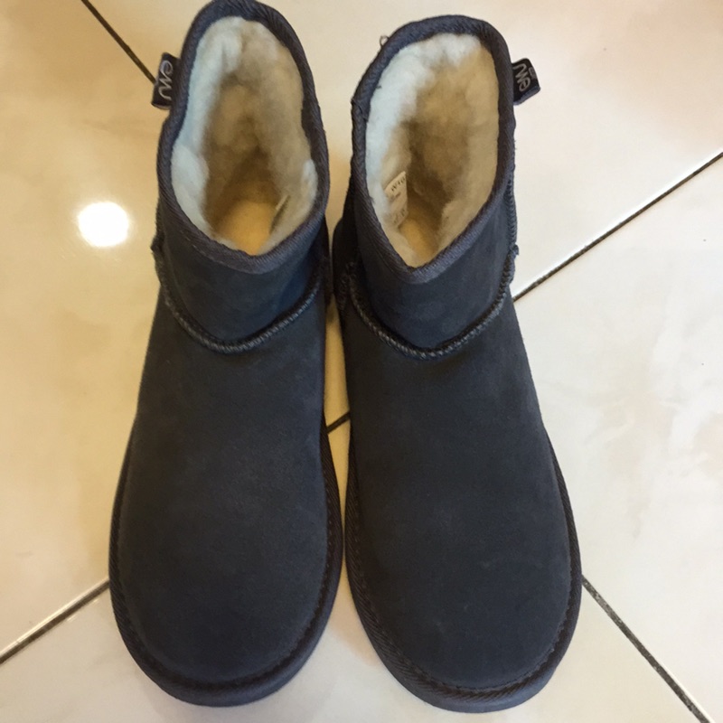EMU 100%美麗諾羊毛 UGG短筒雪靴 歐碼42 深灰藍大尺碼