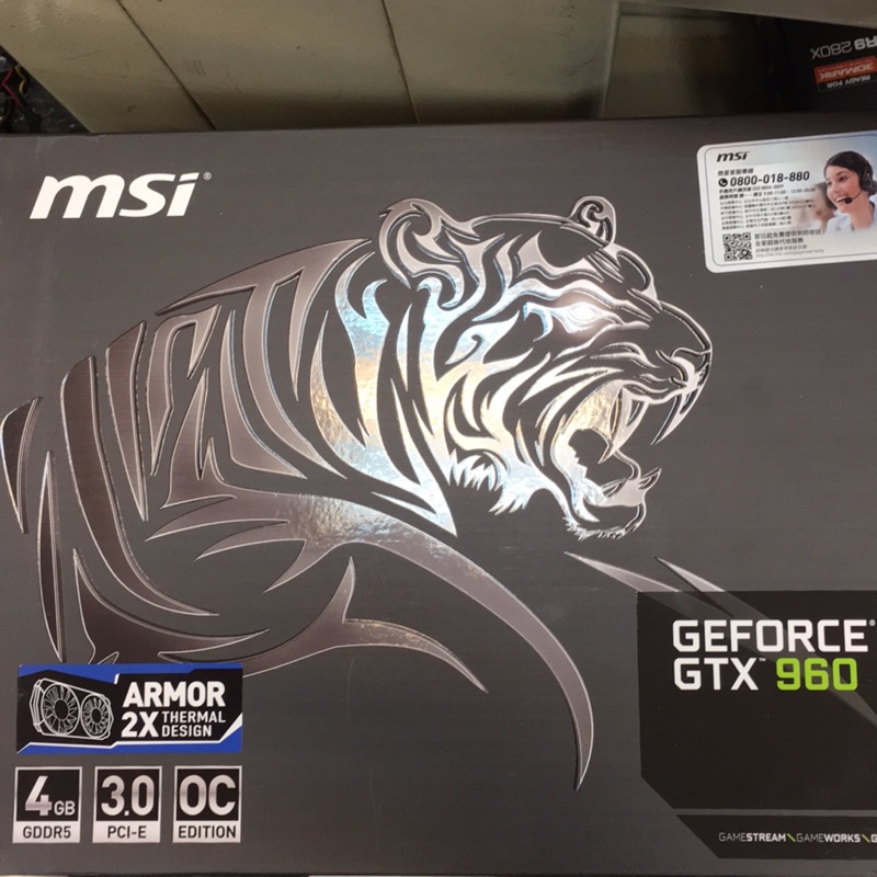 全新盒裝 微星 Msi gtx960 4g