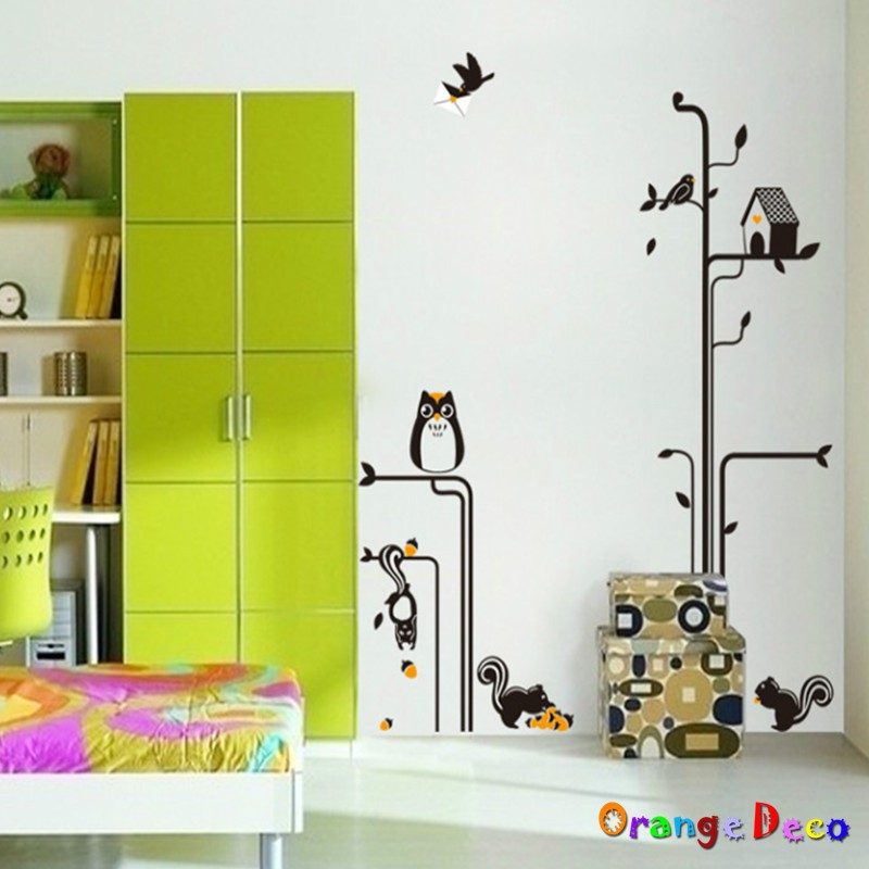 【橘果設計】貓頭鷹 壁貼 牆貼 壁紙 DIY組合裝飾佈置