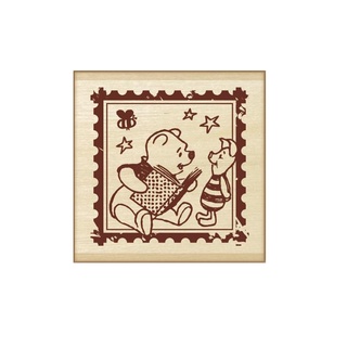 【莫莫日貨】日本製 BEVERLY 迪士尼 小熊維尼 木頭印章 橡皮印章 橡皮章 木製橡皮印章 - 郵票 TSW072