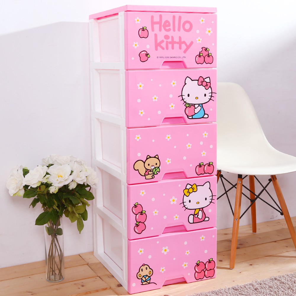 [免運] Mr.Box HELLO KITTY DIY五層櫃 蘋果(粉色) E&amp;J 005068-02 公司貨