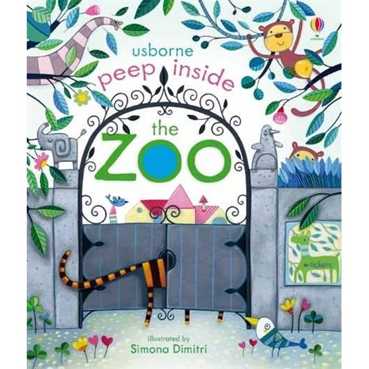 Usborne peep inside 動物園 zoo&amp;動物的家animal homes 9成新 （二手）