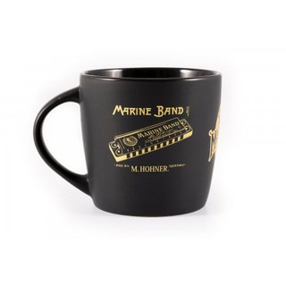 【音和樂器口琴專賣店】德國HOHNER Marine Band 125週年紀念馬克杯，印有十孔民謠口琴圖案，送禮收藏皆宜