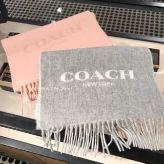 【預購】美國代購 Coach 經典 雙色 雙面 經典 Logo 羊毛 圍巾