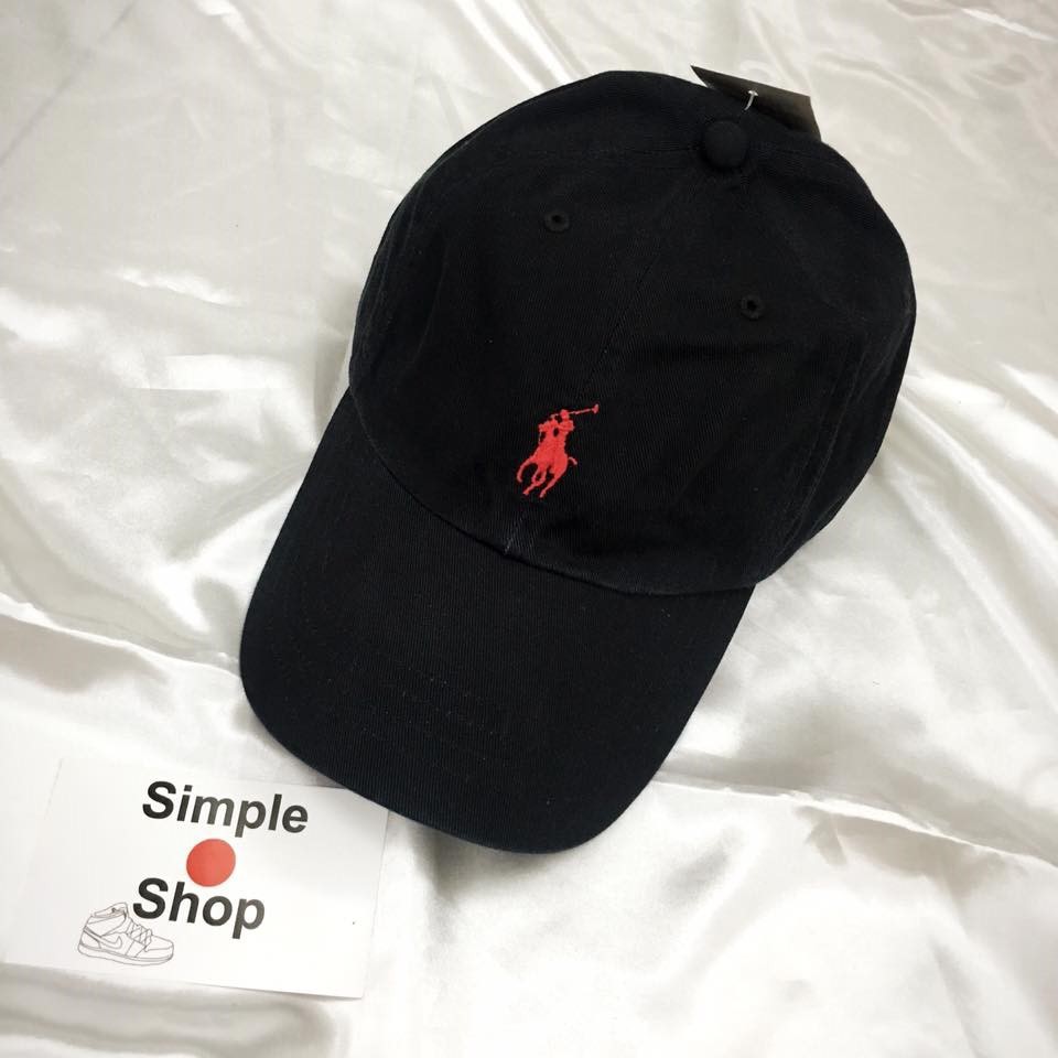 【Simple Shop】現貨美國 Polo Ralph Lauren cap 黑紅LOGO 小馬老帽 POLO老帽