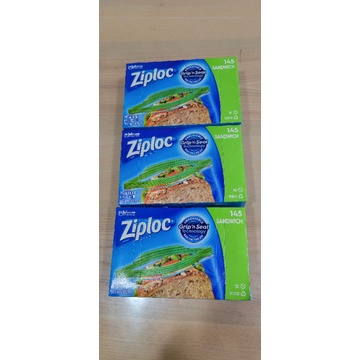 全新分售 ziploc 可封式三明治保鮮袋 （145入/盒）
