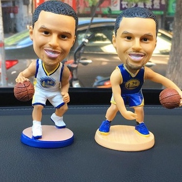 NBA 籃球球星 Curry 12cm 汽車摇頭公仔 玩偶模型車載擺件